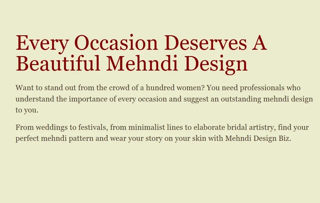 Mehndi Biz One